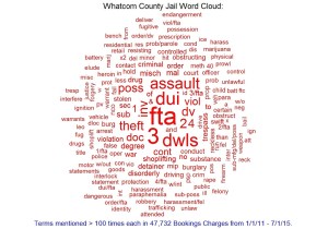 whatcom jail word cloud