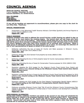 council agenda