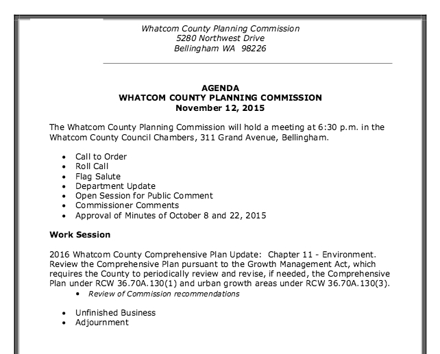 planning commission meeting