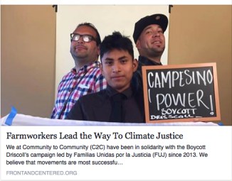 front and centered climate justice