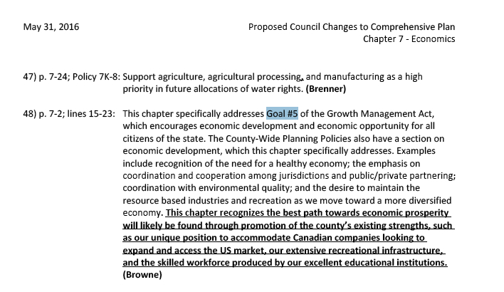 comp plan economics goal 5