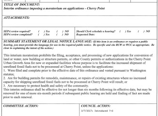 interim moratorium agenda bill