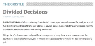 devided decisions jail cascadia