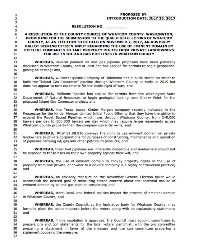 eminent domain resolution