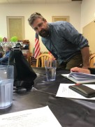 Will Honea sitting at the table at Willman's event