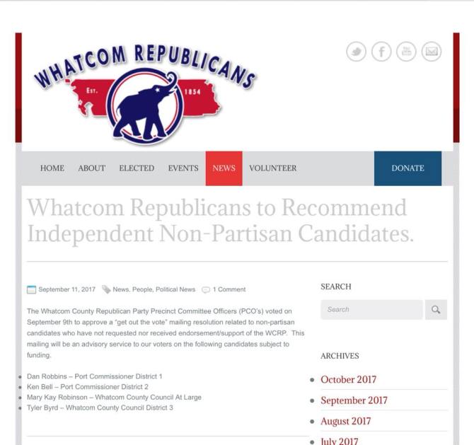 republican endorsements support