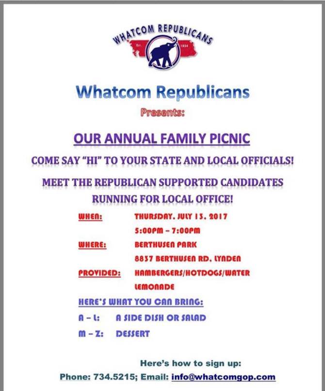 whatcom republicans picnic announcement
