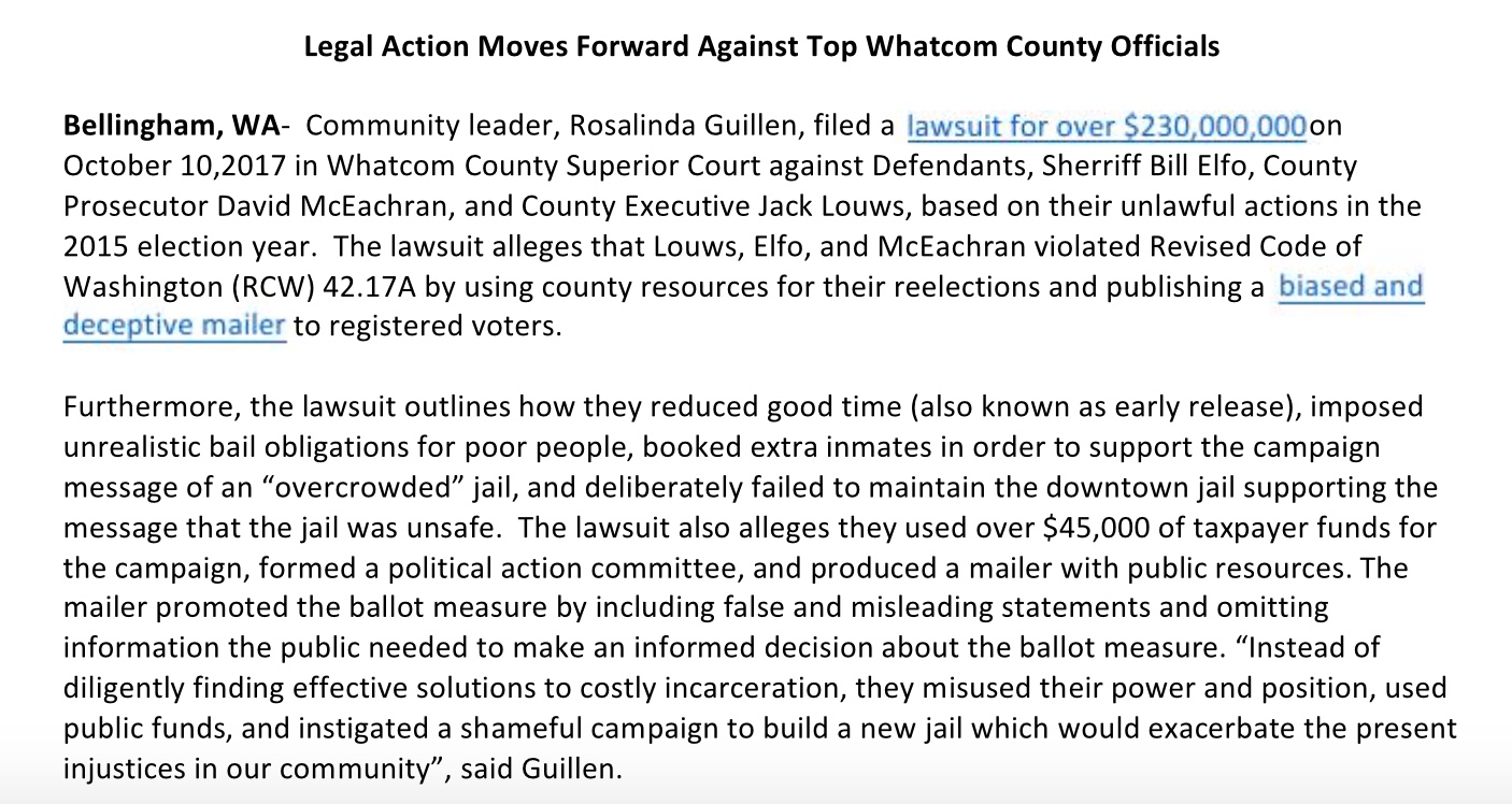 press release legal action moves forward rosalinda