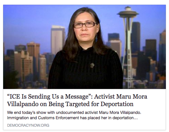 democracy now maru mora