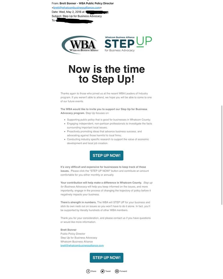 step up newsletter May 2 2018
