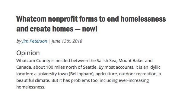 homesnow real change op ed blurb