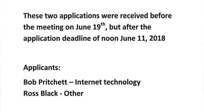 two applications received