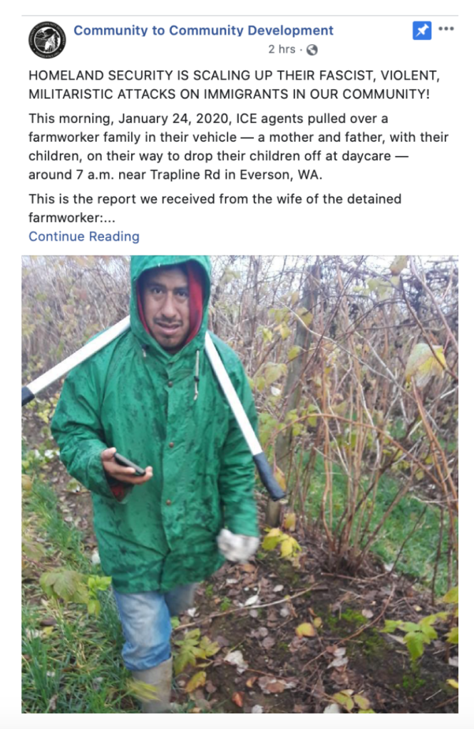 Click the graphic to access this post on the Community to Community Development Facebook page